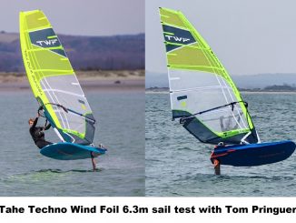 Tahe Techno Wind Foil 6.3m sail test with Tom Pringuer.