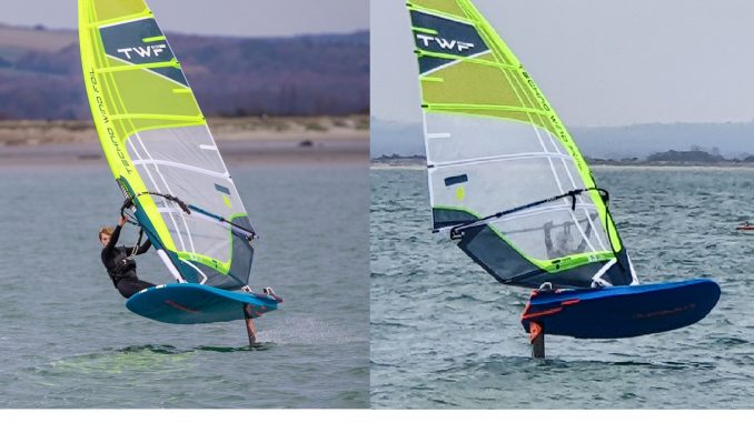 Tahe Techno Wind Foil 6.3m sail test with Tom Pringuer.
