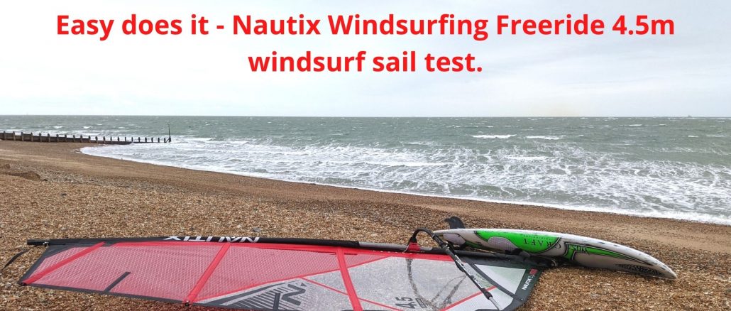 Easy does it - Nautix Windsurfing Freeride 4.5m windsurf sail test.