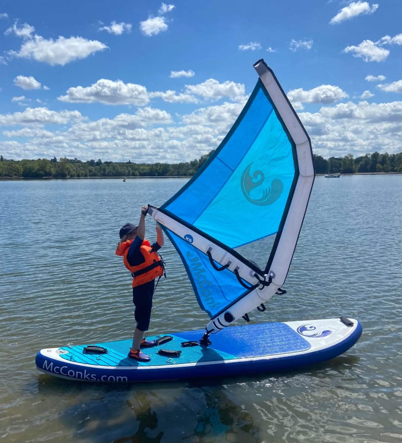 Inflatable windsurfing kit perfect for kids learning and progressing