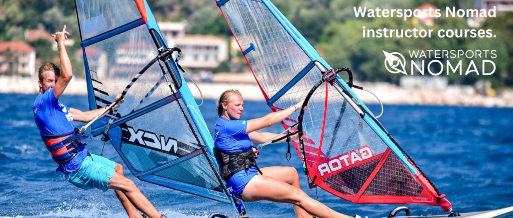 Windsurfing all summer - with Watersports Nomad instructor courses.